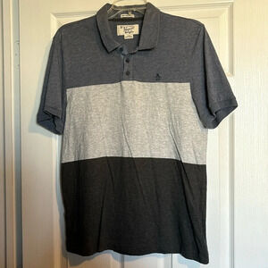 Penguin men’s blue and gray short sleeve polo shirt size large